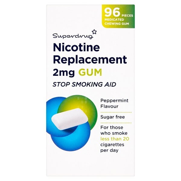 Superdrug 2mg Nicotine Gum X 96