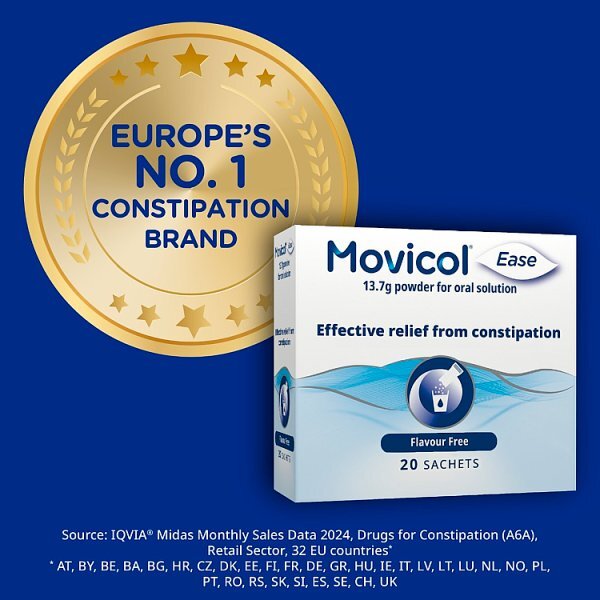 Movicol Ease Plain 20 Sachet Pack For Constipation