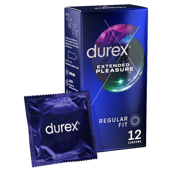 Durex Extended Pleasure Regular Fit Condoms 12 Pack