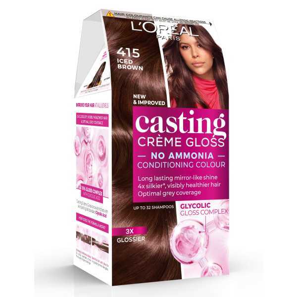 L'Oréal Casting Crème Gloss 415 Iced Brown Hair Dye