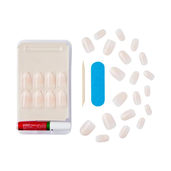 Kiss Salon Acrylic Nude Fake Nail Kit - Graceful