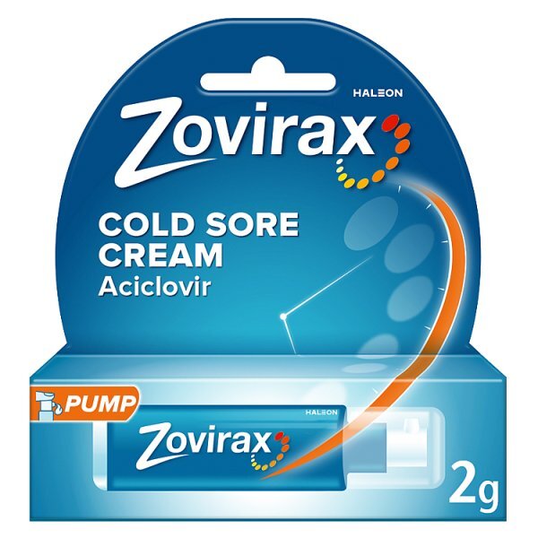 Zovirax Cold Sore Cream Aciclovir Pump 2g