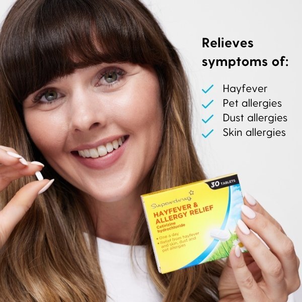 Superdrug Allergy & Hayfever 1 a Day Cetirizine Tablets X 30