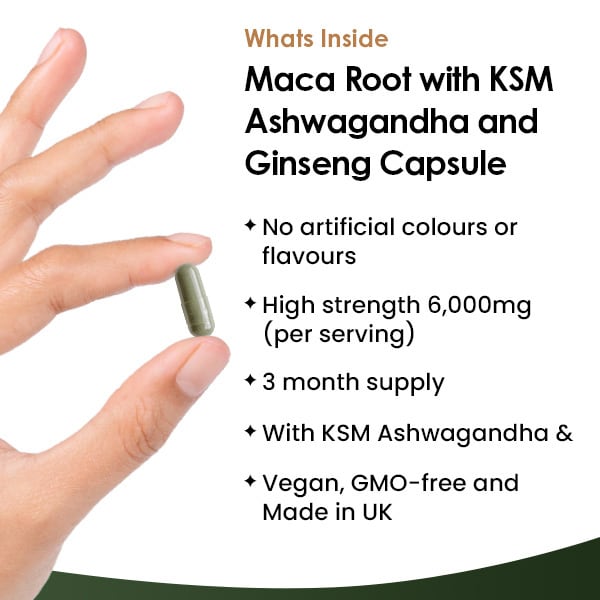 New Leaf - Maca, KSM Ashwagandha & Ginseng - 6000mg Capsules