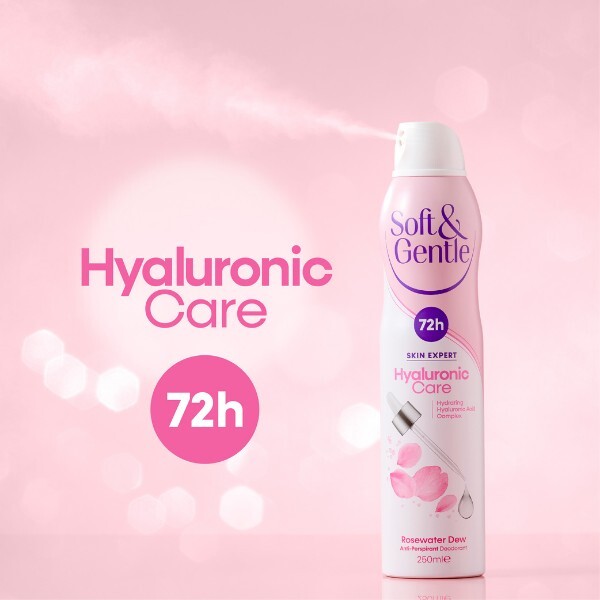 Soft & Gentle Hyaluronic Care 72H Deodorant Rosewater Dew