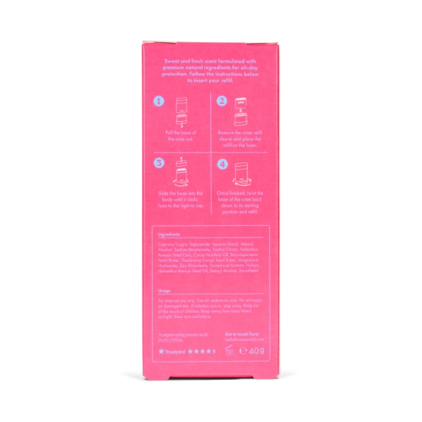 Wild Hot Pink Case & Candyfloss Deodorant Refill 40g