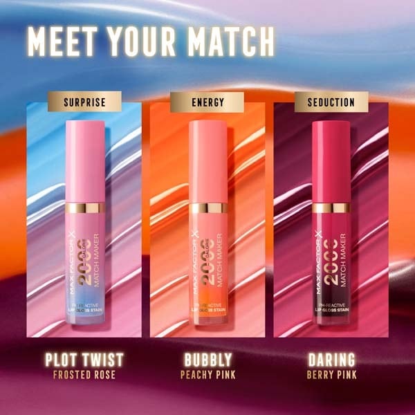 Max Factor 2000 Calorie Match Maker Lip Gloss & Stain 10 Bubbly