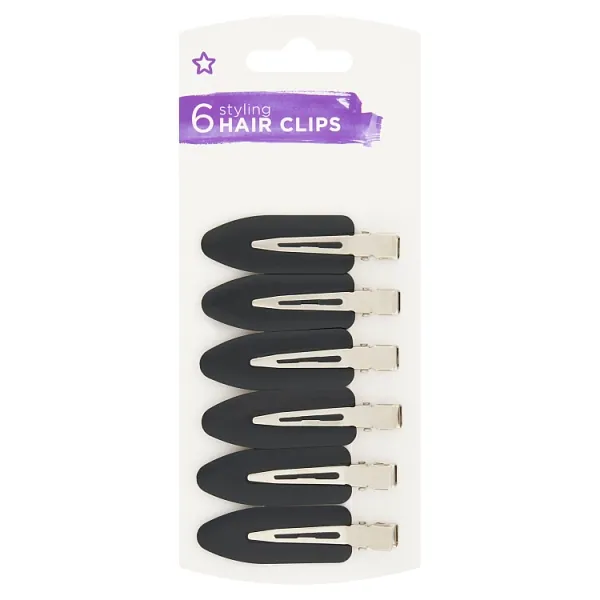 Superdrug No Crease Styling Clips 6pk