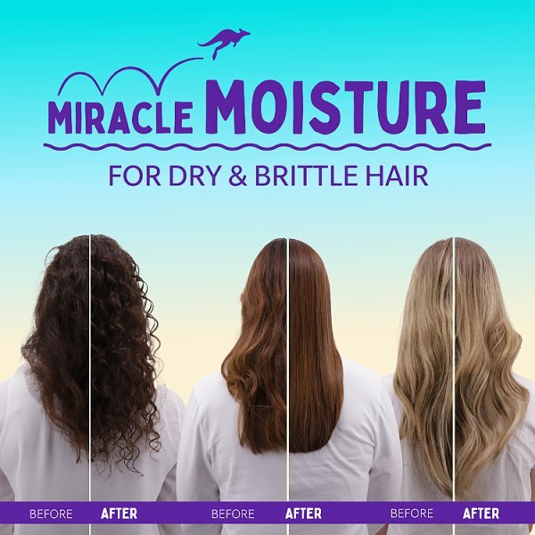 Aussie Miracle Moist Shampoo 400Ml