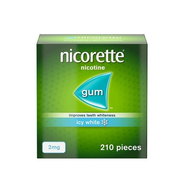 Nicorette Icy White 2mg Nicotine Gum 210s (Stop Smoking)