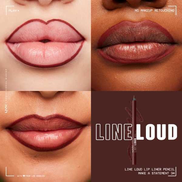 NYX Professional Makeup Line Loud Lip Liner Make A Statement