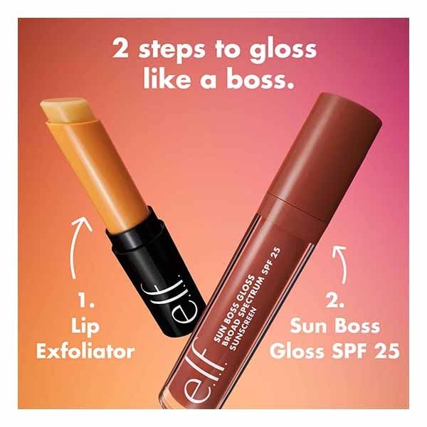 e.l.f. Sun Boss Gloss SPF Lip Gloss Blush Much