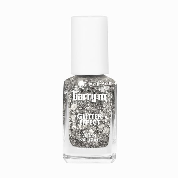 Barry M Glitter Effect Nail Paint Stardust Silver