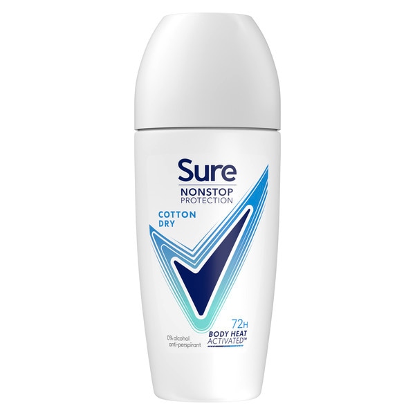 Sure Nonstop Protection Cotton Dry Anti-Perspirant Roll On 50 ml