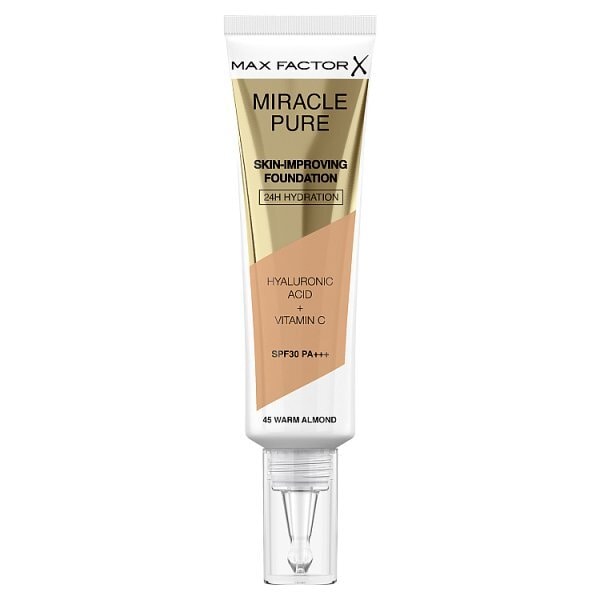 Max Factor Miracle Pure Foundation 45 Warm Almond