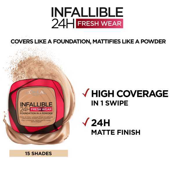 L'Oréal Paris Infallible 24H Foundation Powder 330 Hazelnut