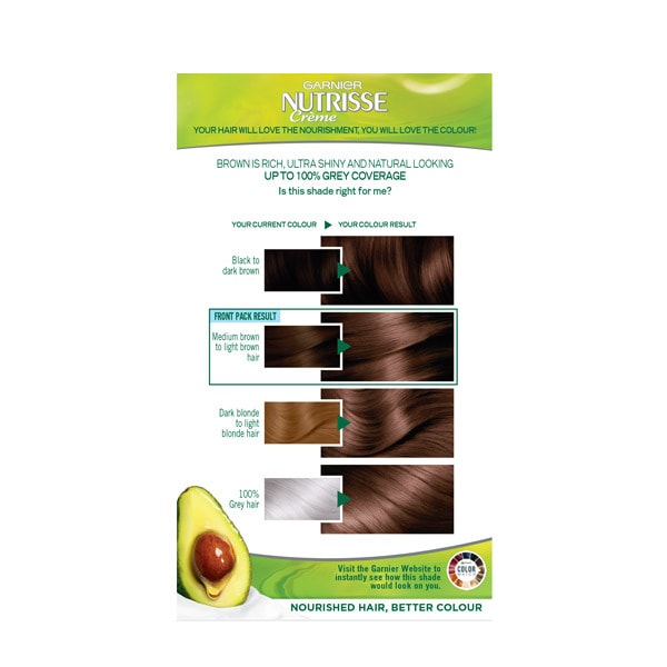 Garnier Nutrisse 6N Nude Light Brown Permanent Hair Dye
