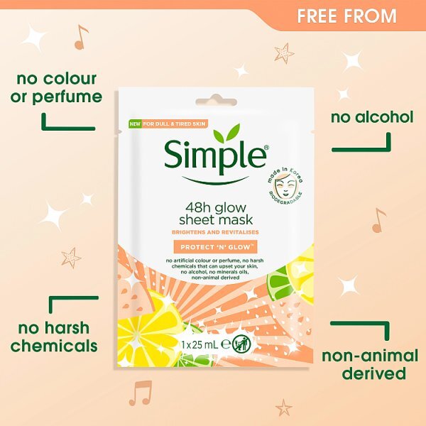 Simple Protect 'N' Glow 48h Glow Sheet Mask 1 mask