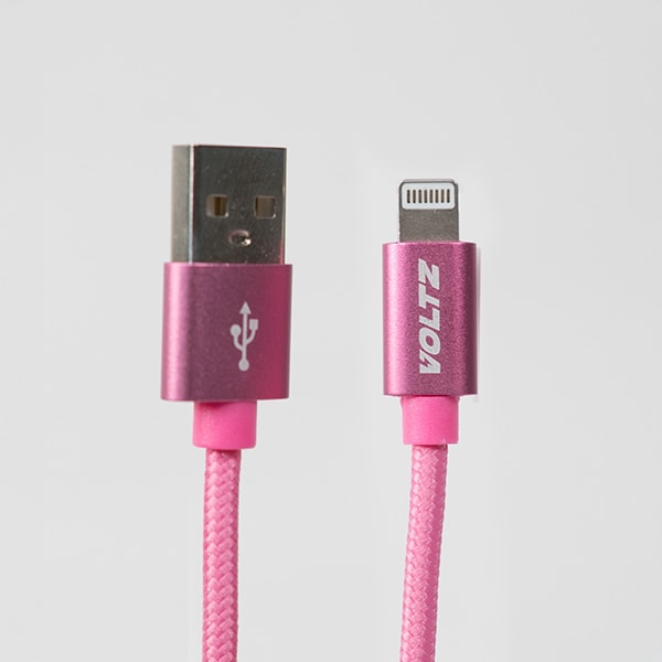 Voltz Usb To Lightning Cable Pink