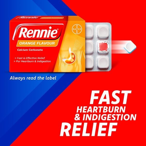 Rennie Orange Heartburn & Indigestion Relief 24 Tablets