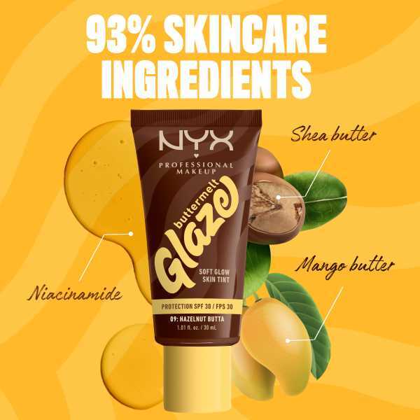 NYX Professional Makeup Buttermelt Glaze Skin Tint + SPF30 Foundation