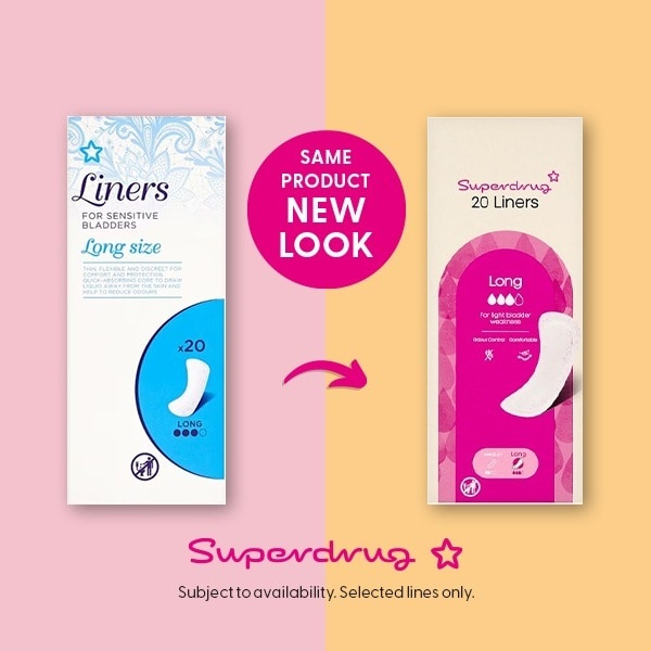 Superdrug Long Panty Liners x20