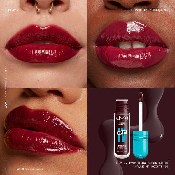 NYX Professional Makeup Lip IV Hydrating Lip Stain Gloss Mauve N Moist