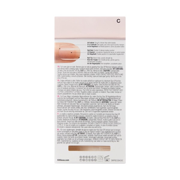 Kiss Salon Acrylic Nude Fake Nail Kit - Breathtaking