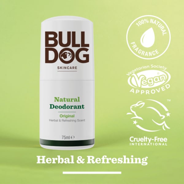 Bulldog Original Natural Roll On Deodorant For Men  75ml