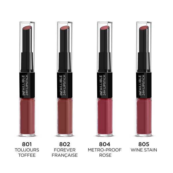 L'Oréal Paris Longwear 2 Step Lipstick 801 Toujours Toffee