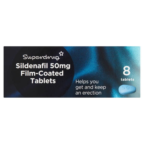 Superdrug Sildenafil 50mg Film-coated Tablet 8's