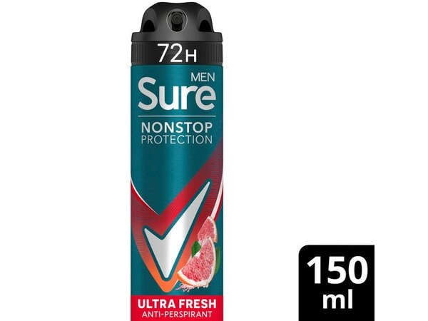 Sure Men Nonstop Protection Ultra Fresh Anti-Perspirant Aerosol 150 ml