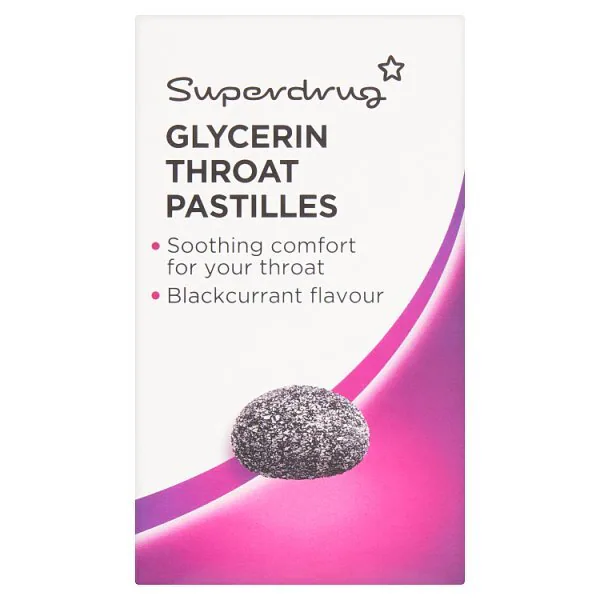Superdrug Blackcurrant Glycerine Throat Sweets 45g