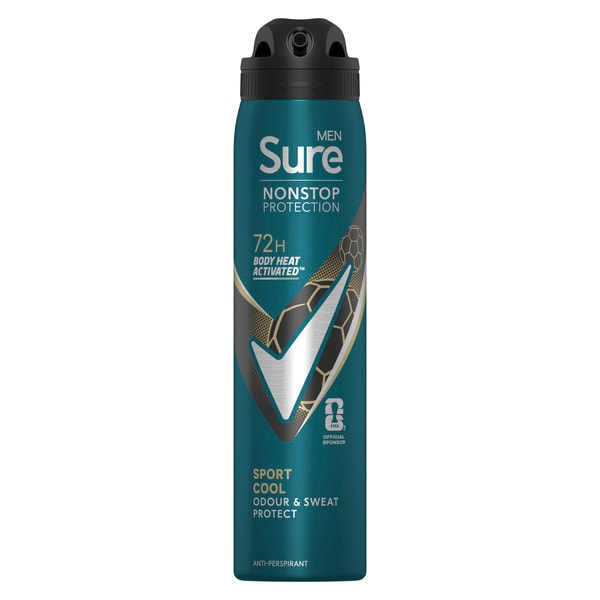 Sure Men Nonstop Protection Sport Cool Anti-Perspirant Aerosol 250 ml