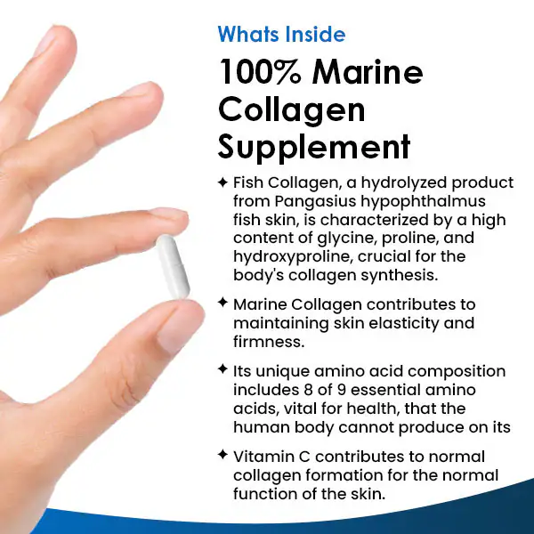 New leaf Super Collagen Capsules 100% Marine Collagen 1380mg