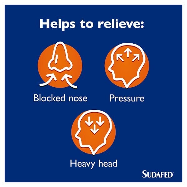 Sudafed Congestion & Headache Relief Capsules 16s