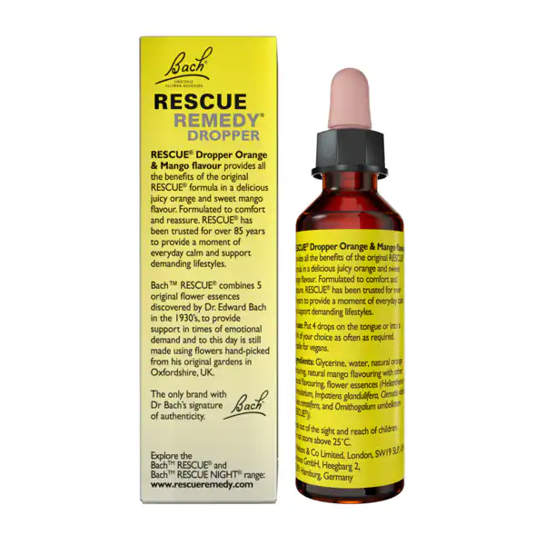 Rescue Remedy Orange & Mango Dropper 20Ml