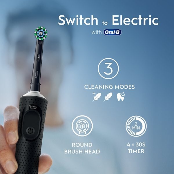 Oral-B Pro 1 Black & Pink Electric Toothbrush Duo Pack