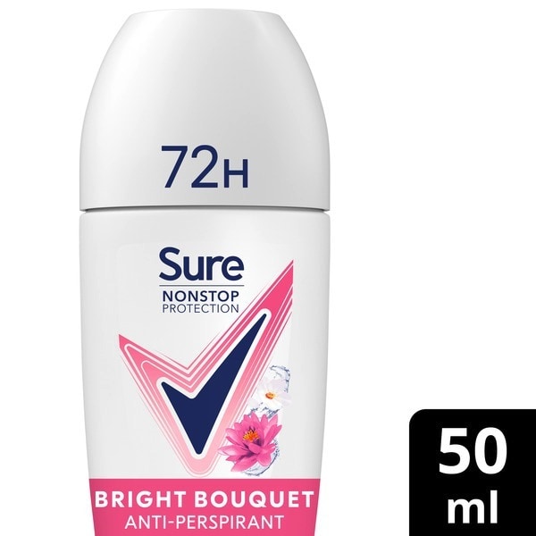 Sure Nonstop Protection Bright Bouquet Anti-Perspirant Roll On 50 ml