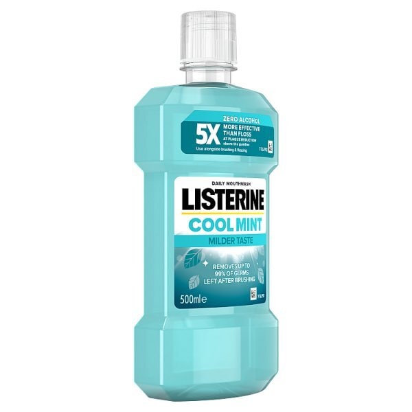 Listerine Zero Alcohol Cool Mint Mouthwash 500ml