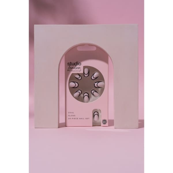 Studio London Black Tip French Nails