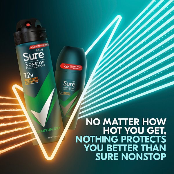 Sure Men Nonstop Protection Quantum Dry Anti-Perspirant Aerosol 150 ml