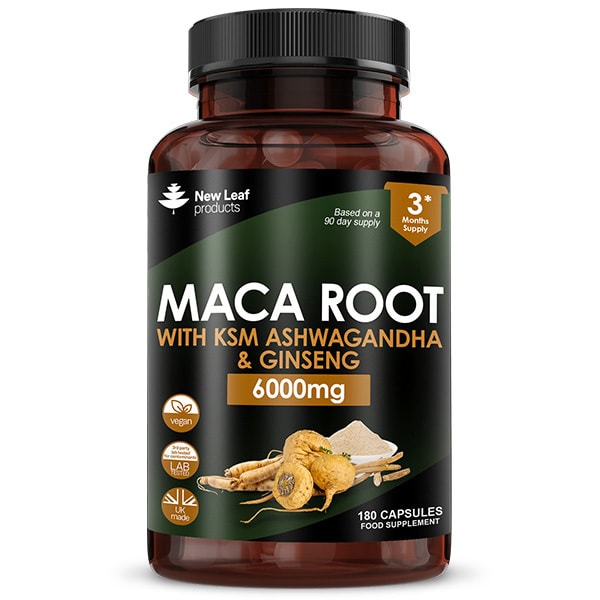 New Leaf - Maca, KSM Ashwagandha & Ginseng - 6000mg Capsules