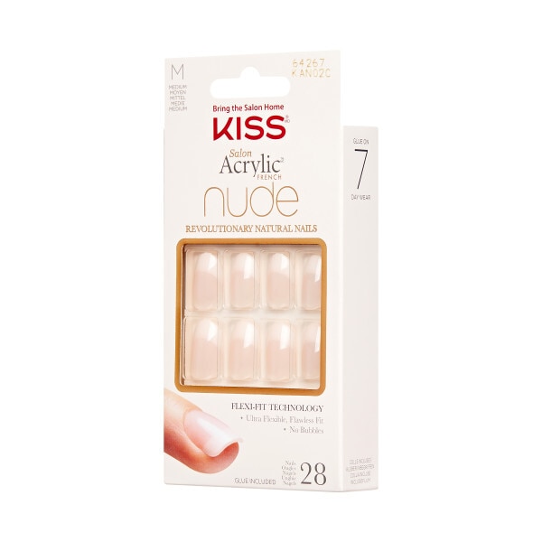 Kiss Salon Acrylic Nude Fake Nail Kit - Graceful