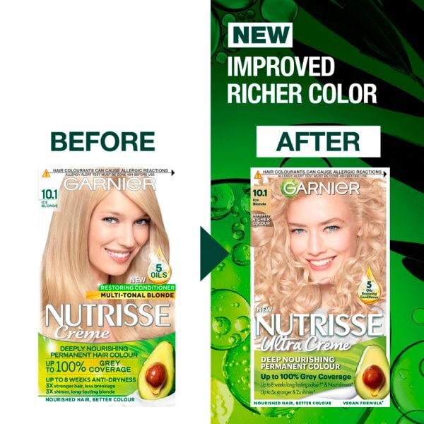 Garnier Nutrisse 10.1 Ice Blonde Permanent Hair Dye