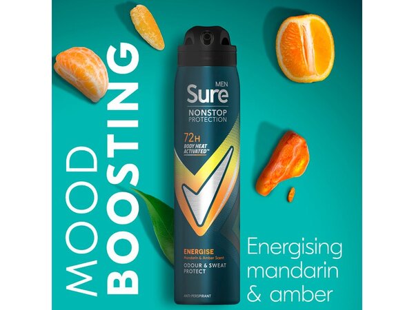 Sure Men Nonstop Protection Energise Anti-Perspirant Aerosol 250 ml