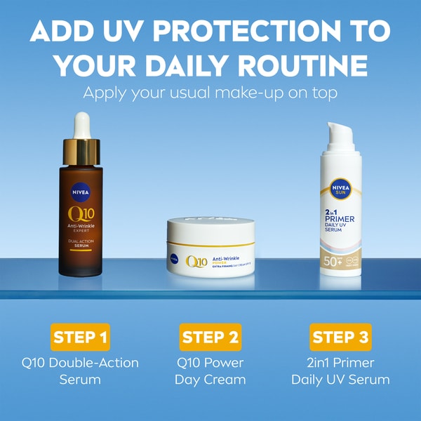 NIVEA SUN 2in1 Primer Daily UV Face Serum SPF50+ 30ml