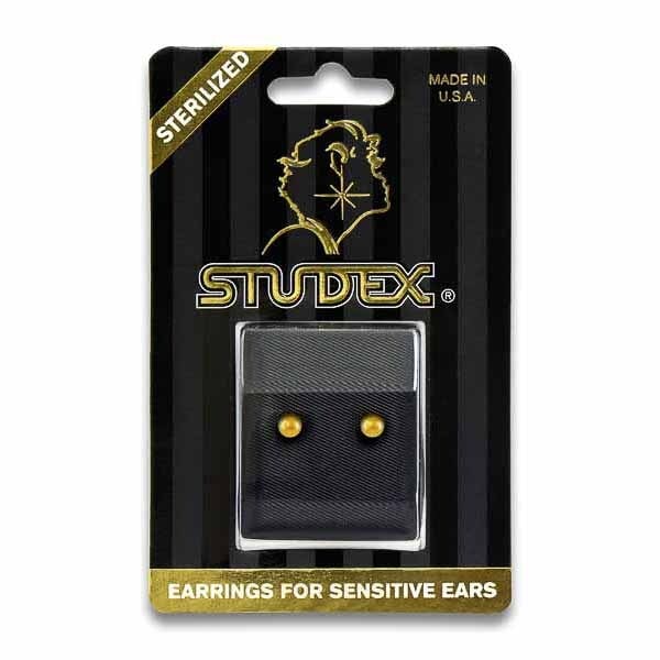 Studex 24ct Gold Plated 4mm Ball Earrings