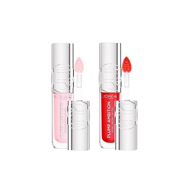 L'Oréal Paris Plump Ambition Lip Oil Gloss Red Bundle