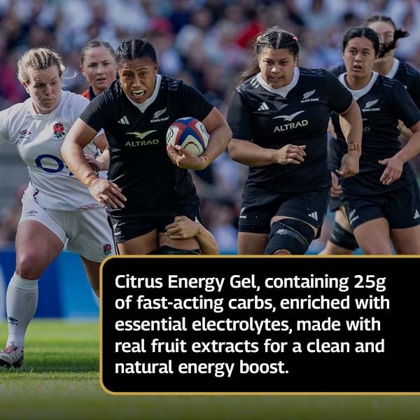 Healthspan Elite All Blacks Energy Gel, Citrus